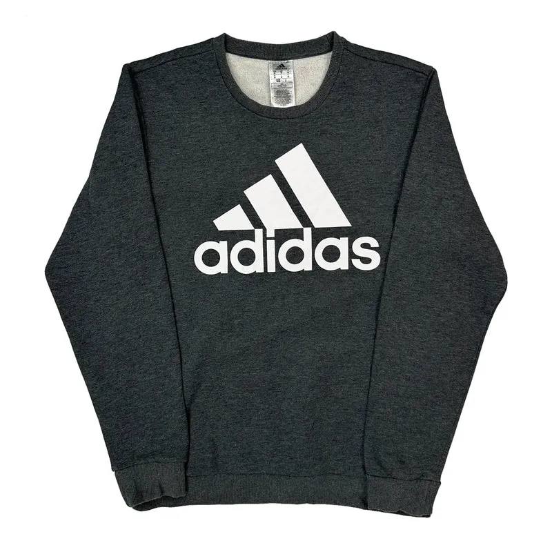 Adidas Sweatshirt - Medium Grey Cotton Blend