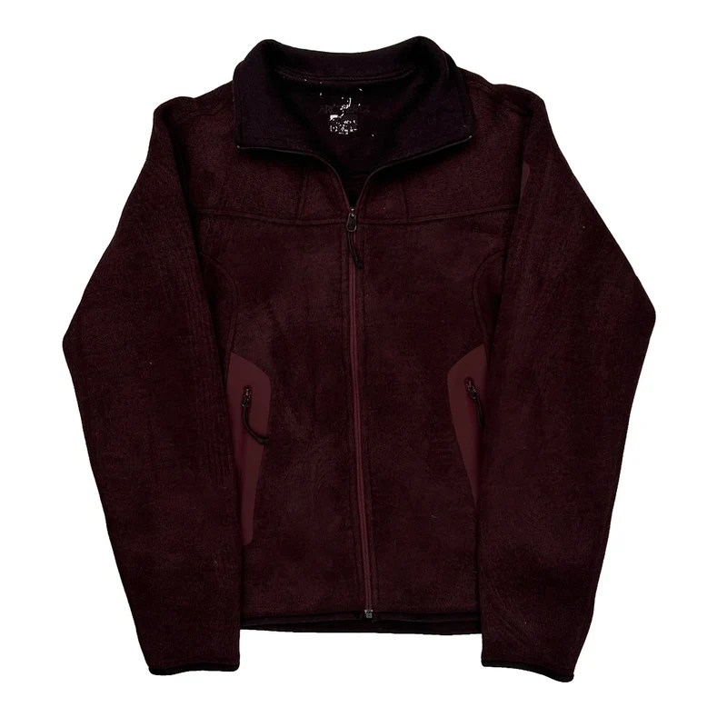 Arc''Teryx Fleece Jacket - Medium Burgundy Polyester