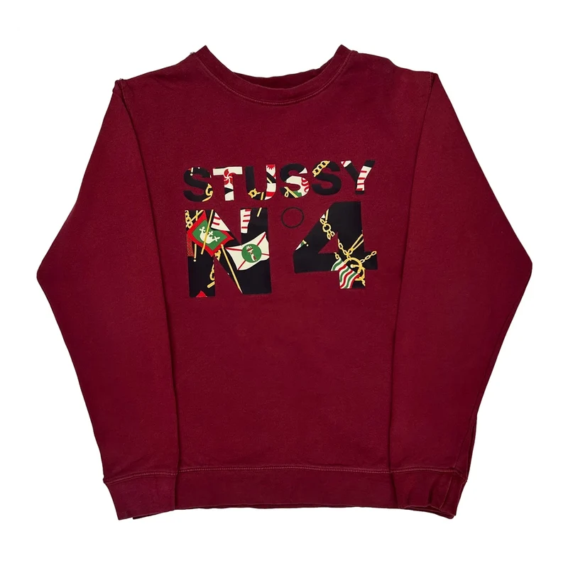 Stussy Sweatshirt - Small Red Cotton