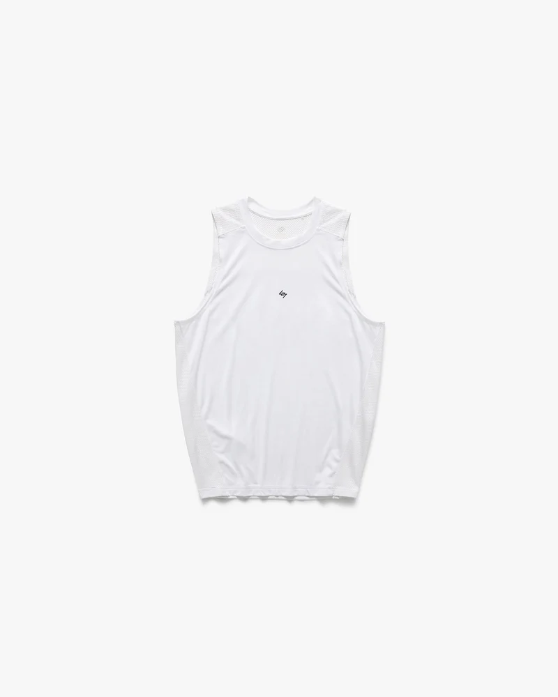 247 Numbers Vest - Flat White
