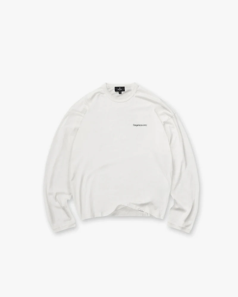 Lowercase Logo Long Sleeve T-Shirt - Flat White