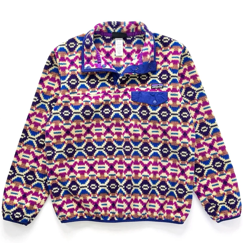 2013 Patagonia Womens Printed Synchilla Snap-T, Aberdeen: Butterfly (M)