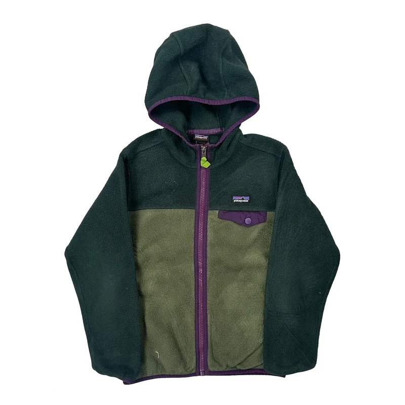Kids Patagonia Synchilla Fleece Jacket - Small Green Polyester