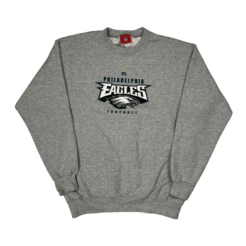 Philadelphia Eagles Nfl Football Sweatshirt - Medium Gray Cotton
