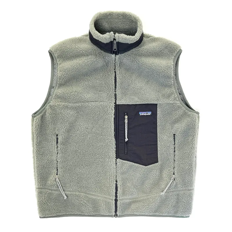 1999 Patagonia Classic Retro-X Fleece Vest, Eucalyptus & Black (XL)