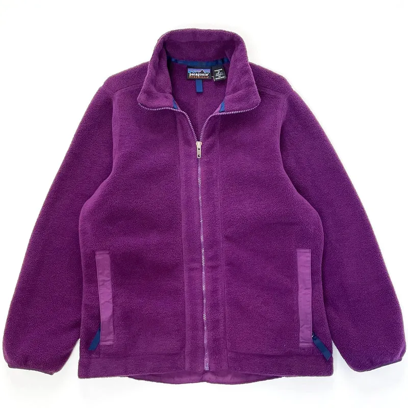 1998 Patagonia Womens Made In The U.S.A. Synchilla Jacket, Boysenberry (M)