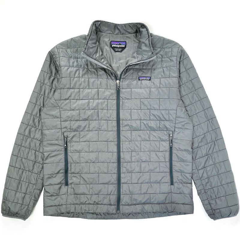 2017 Patagonia Nano Puff Full-Zip Insulated Jacket, Stone Grey (XL)