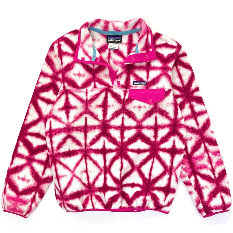 2015 Patagonia Womens Synchilla Snap-T, Diamond Dancer: Radiant Magenta (S)