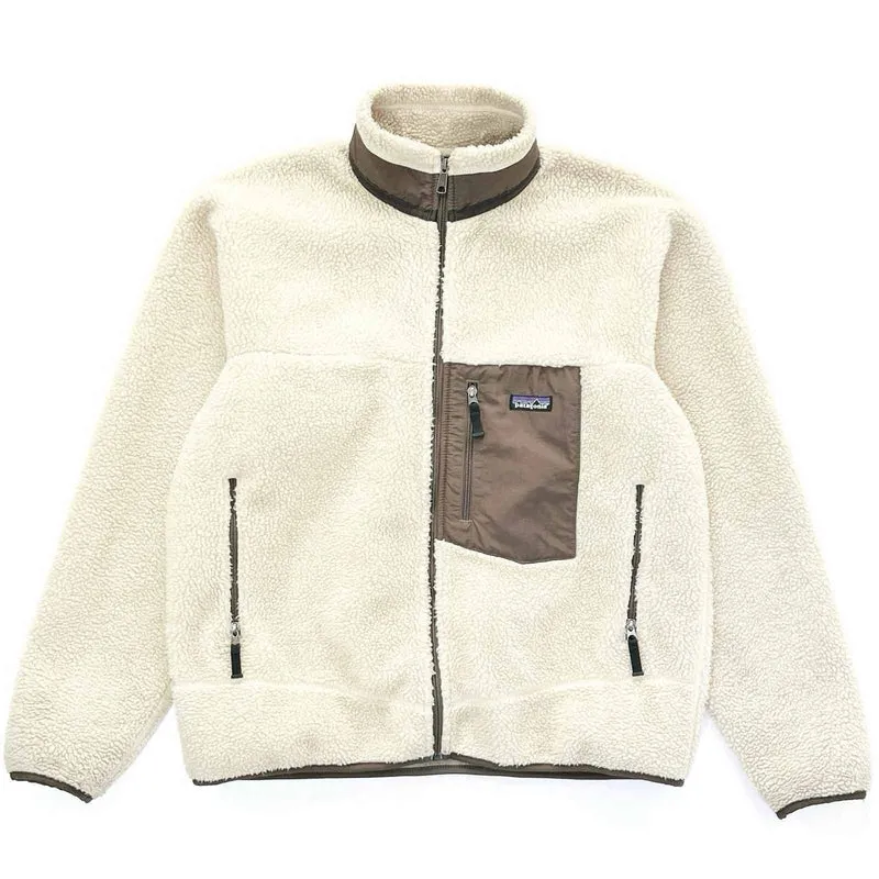 2008 Patagonia Classic Retro-X Fleece Jacket, Natural & Mushroom (L/XL)