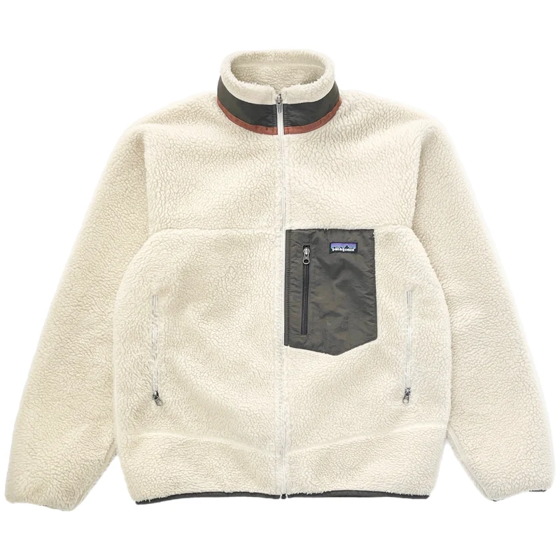 2012 Patagonia Classic Retro-X Fleece Jacket, Natural & Dark Walnut (M)