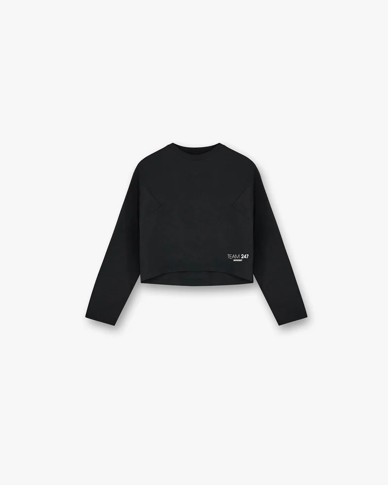 247 DNA Cropped Training T-Shirt - Black