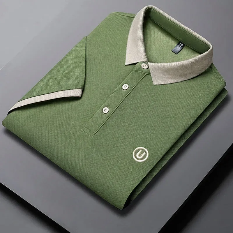 Geborduurd poloshirt voor heren - Comfortabel, ademend katoen voor zakelijke gelegenheden