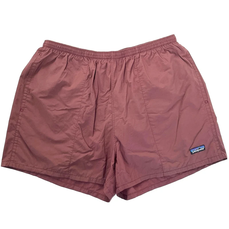 1999 Patagonia Mens 5” Nylon Baggies Shorts, Light Raisin (XL)