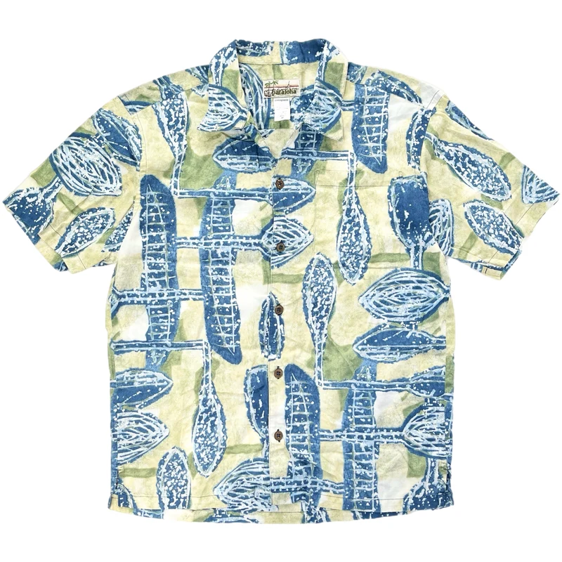 2006 Patagonia Mens Limited Edition Organic Cotton Pataloha Print Shirt (M)