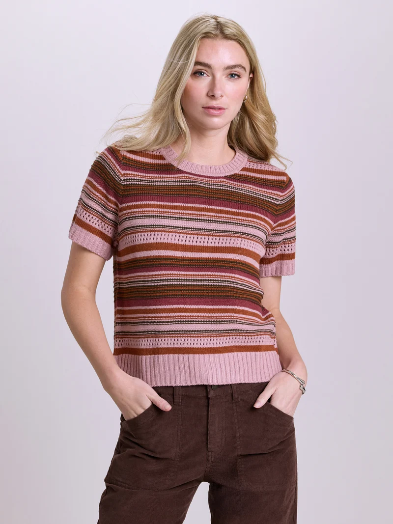 Belleville Stripe Short Sleeve Sweater