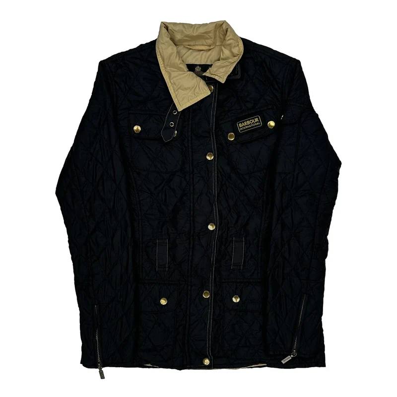 Barbour Quilted Jacket - Small Black Polyester