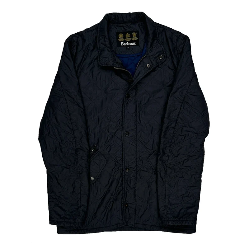 Barbour Quilted Jacket - Medium Navy Polyester