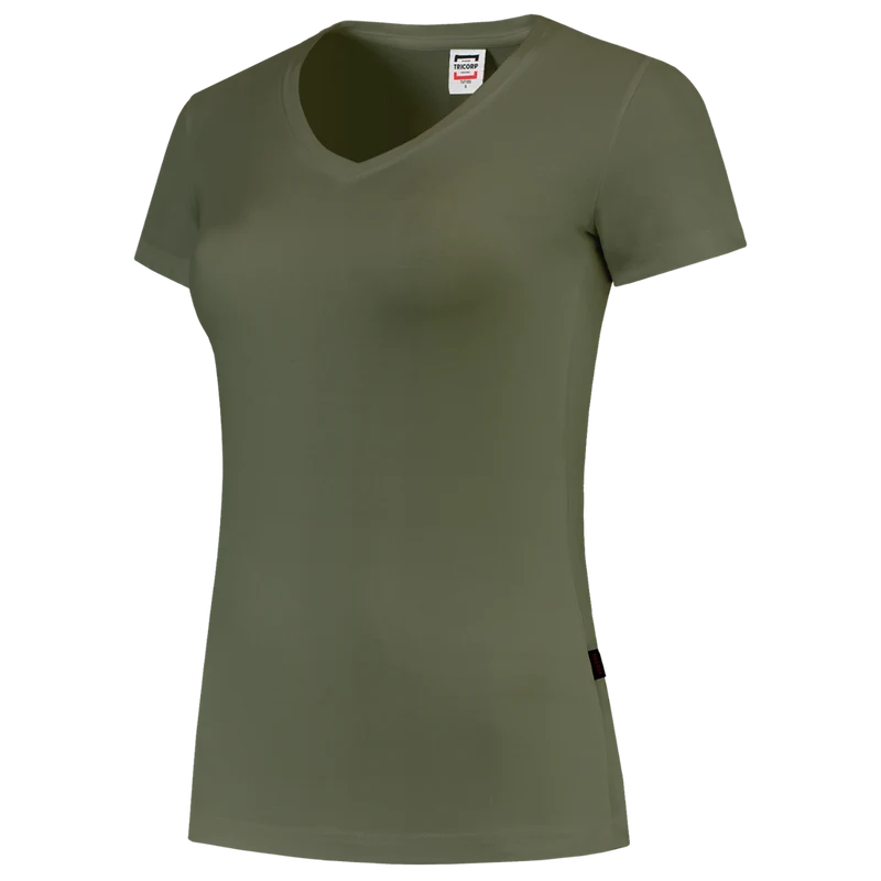 T-shirt V Hals Fitted Dames