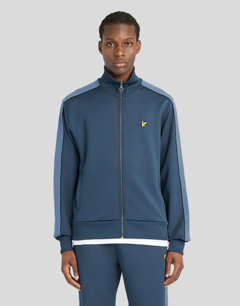 Sports Striped Taped Track Jacket
