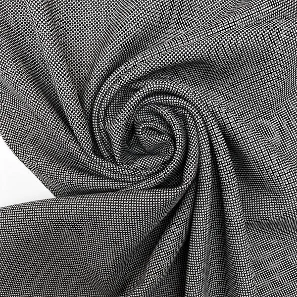 Wollen twill | Dot Black and White