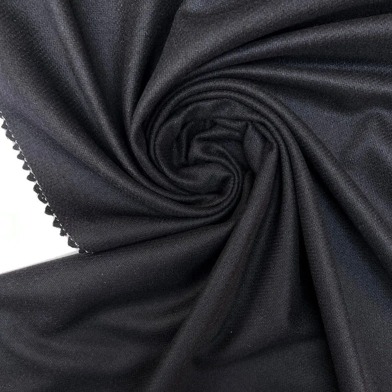 Wollen tweed | Black