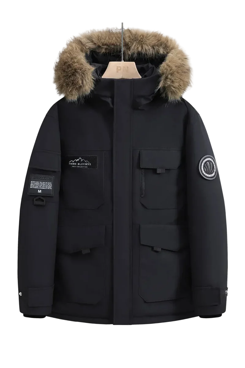 Waterdichte winterjas met capuchon en bontkraag voor dames en heren - Warme jas