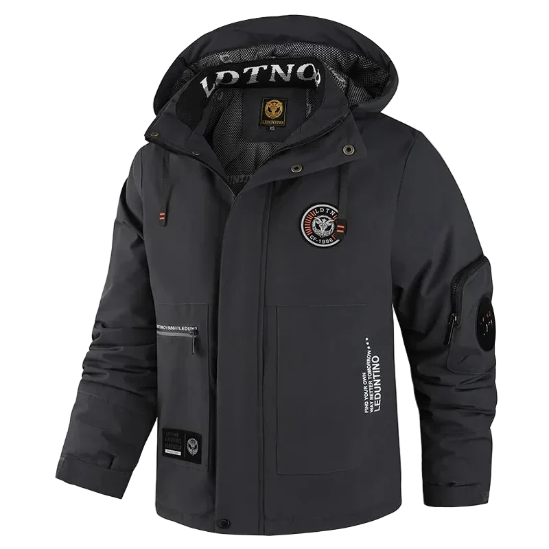 Waterdichte winterjas voor heren - Winddichte outdoorjas met capuchon voor reizen, klimmen en trektochten