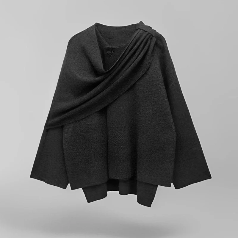 Emmeline – Women’s Asymmetrical Wool Poncho