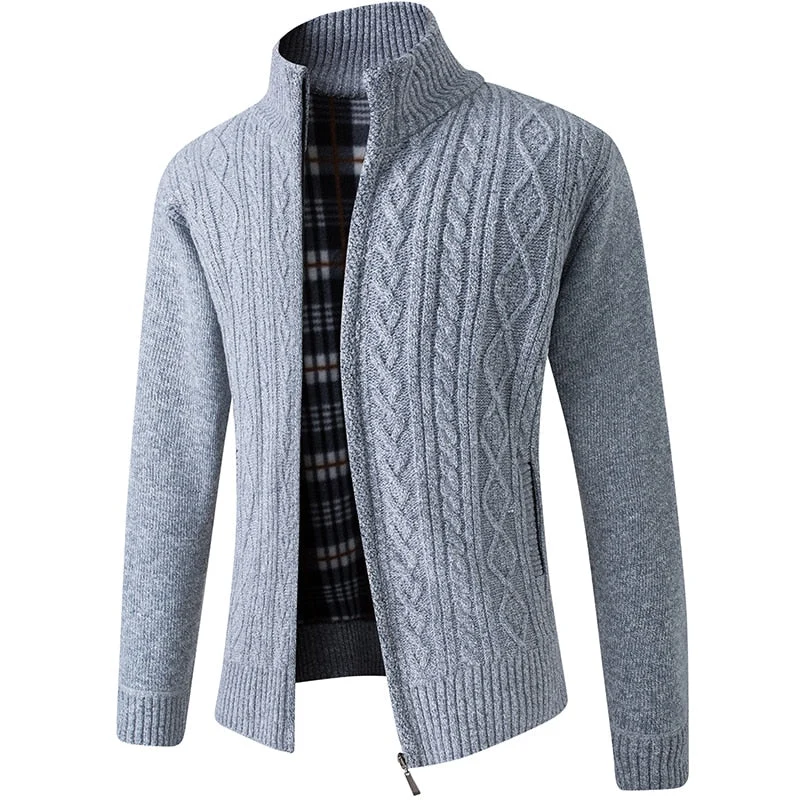 Men's knitted waistcoat – zip fastening at the front