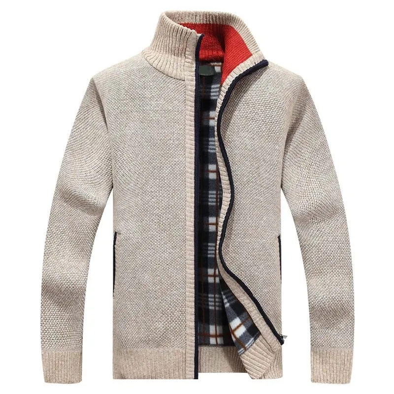 Men's knitted waistcoat – zip fastening at the front