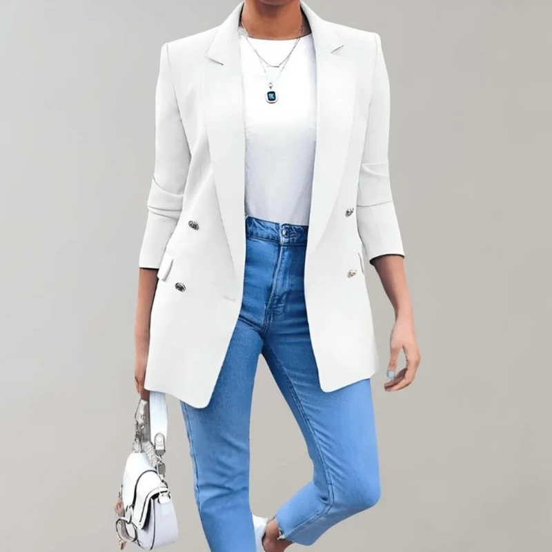 Marise – Women’s Longline Double Button Blazer