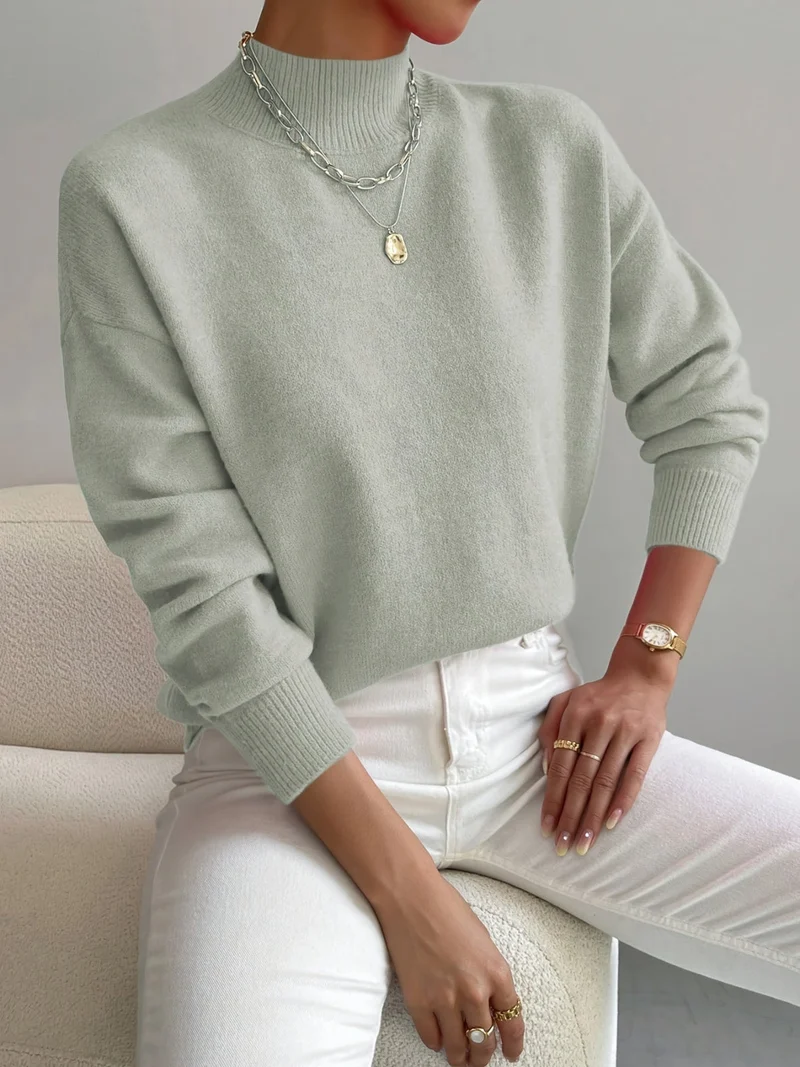 Faith – Comfortable Womens Mock Neck Sweater