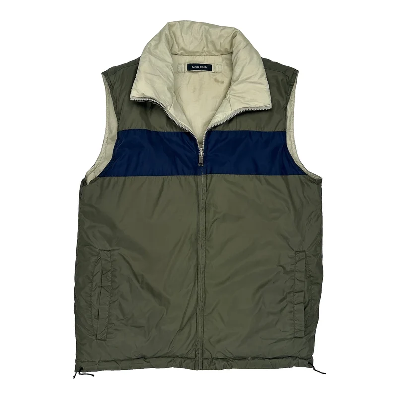 Nautica Reversible Gilet - Medium Green Polyester