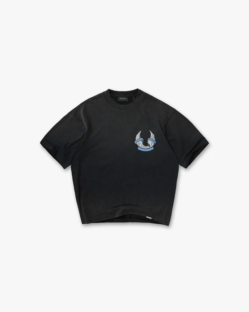 Represent X Belstaff Born To Bike T-Shirt - Aged Black