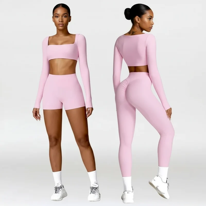 Til je fitnessroutine naar een hoger niveau met onze sneldrogende yogaset voor dames.