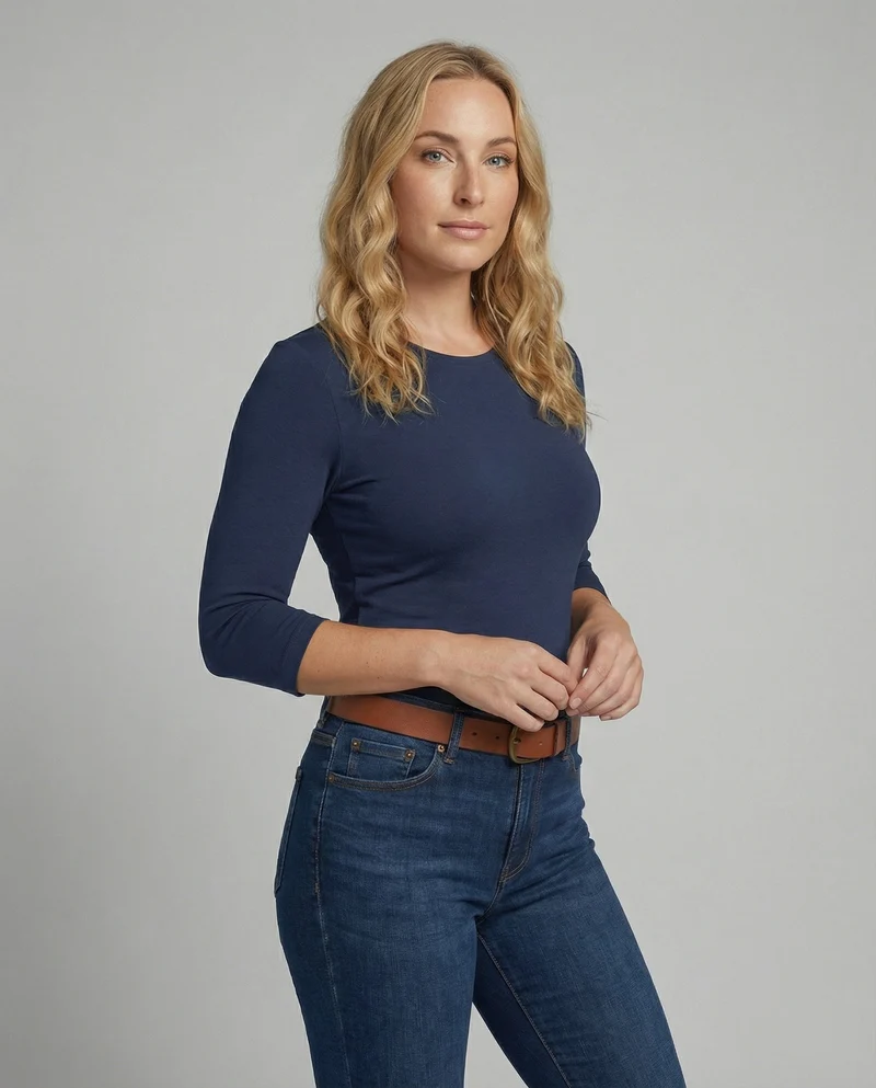 Mariel - Casual Top With Three Quarter Sleeves