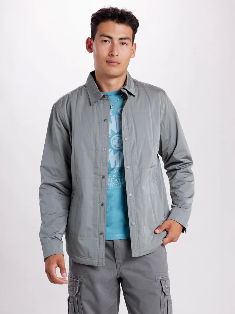 Nylon to Flannel Reversible Jacket