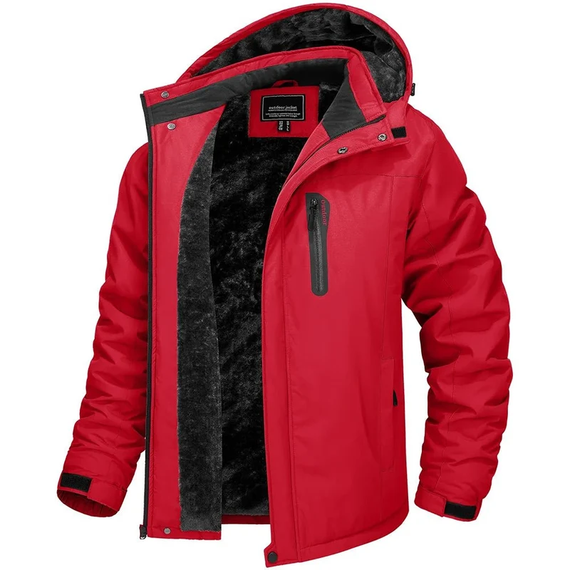 TACVASEN Winter Fleece Jas Heren Waterdicht Wandelen Skiën Outdoor Bergtrekking Windbreaker Parka