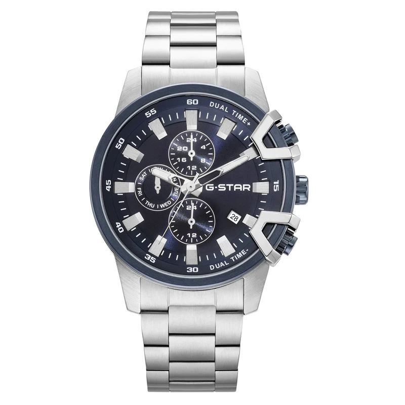 G-STAR Bend3D Blauw Multifunction Herenhorloge GSW.505.04