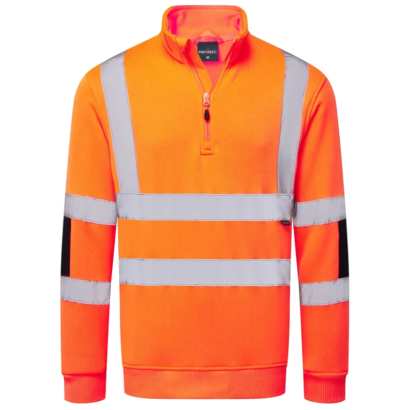Portwest Hi-Vis Knit Halfzip Sweatshirt Kl. 3 B314