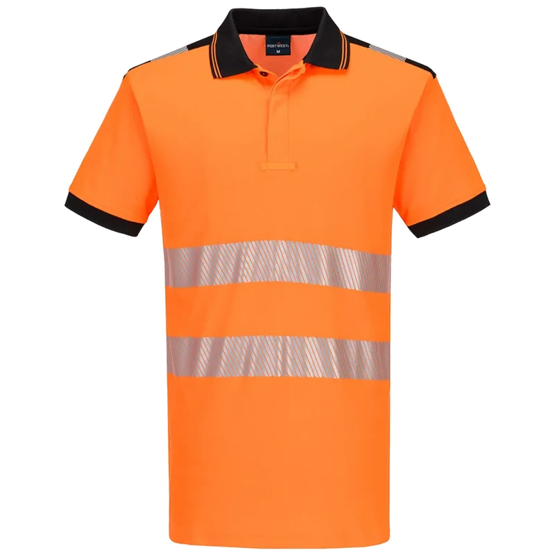 Portwest PW3 Hi-Vis Katoen comfort Poloshirt Korte Mouw KL.2 PW317