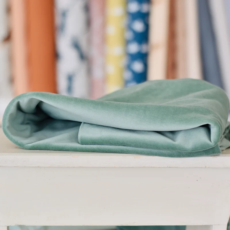 Biologisch katoen nicky velour | Green Bay