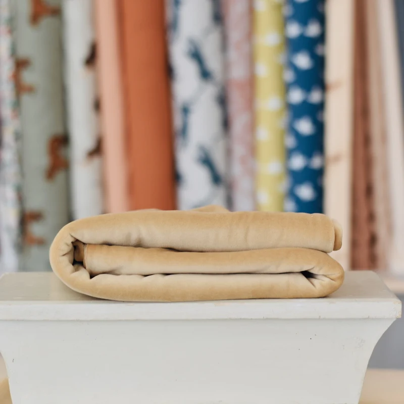 Biologisch katoen nicky velour | Tan