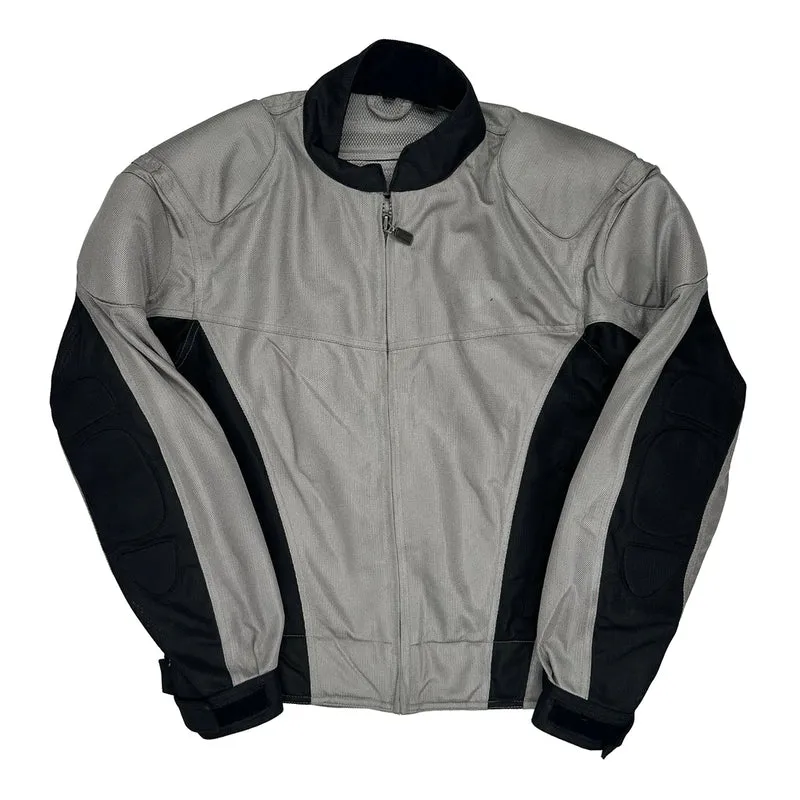 First Gear Motorcycle Jacket - Medium Grey Polyester