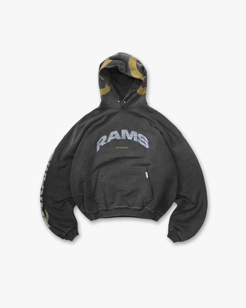 Los Angeles Rams x Represent Hoodie - Stained Black