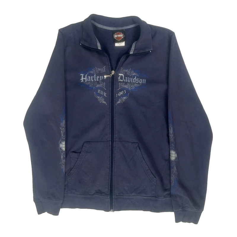 Chandler, Az Harley Davidson Graphic Jacket - XL Blue Cotton