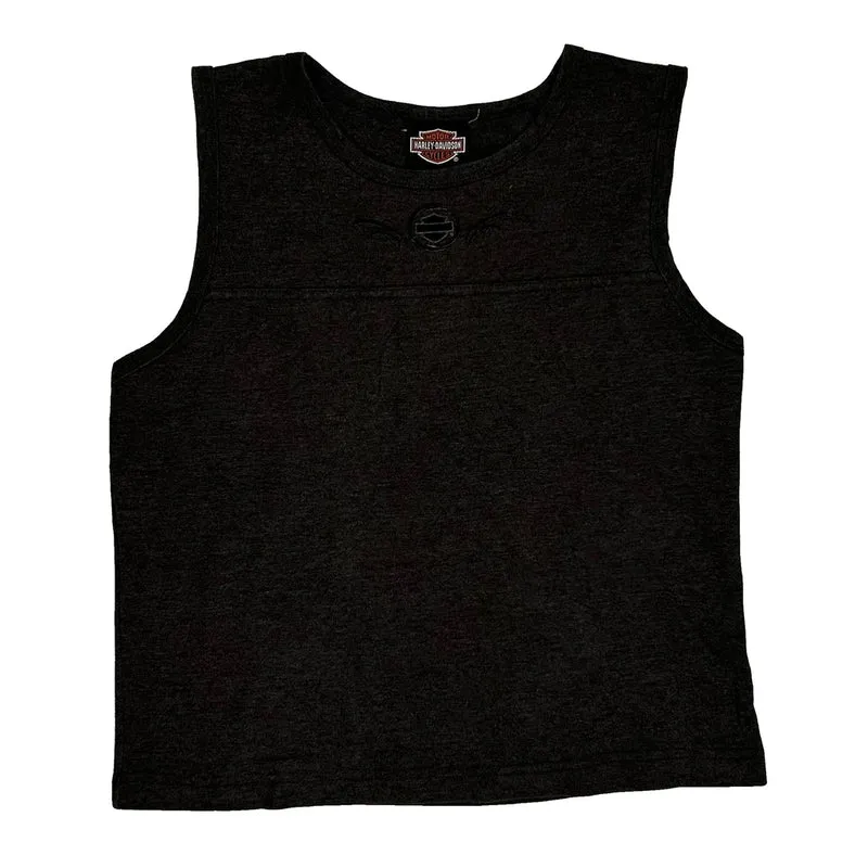 Woodstock, Illinois Harley Davidson Vest - XL Black Cotton
