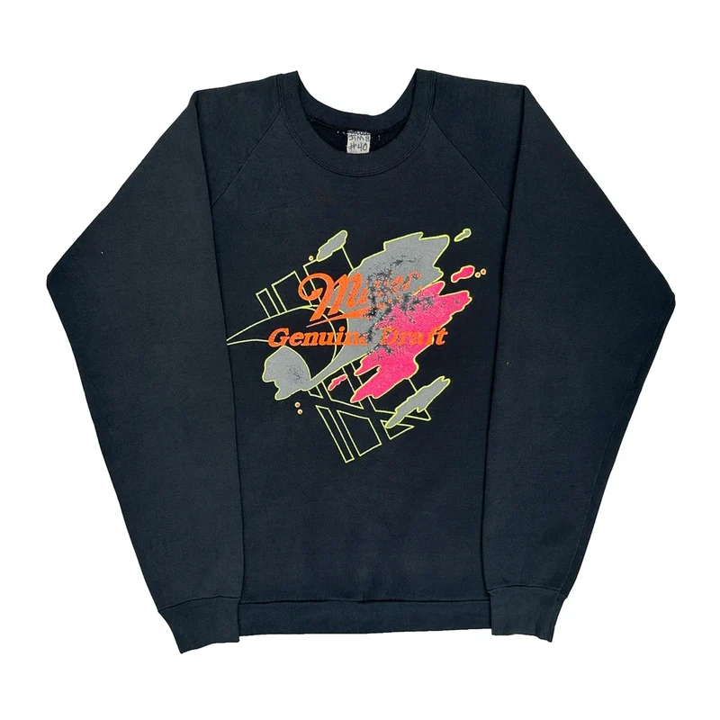 Miller Genuine Draft Miller Lite Graphic Sweatshirt - Medium Black Cotton