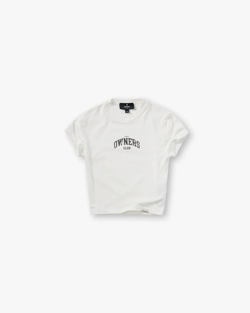 Represent Owners Club Baby Tee - Flat White