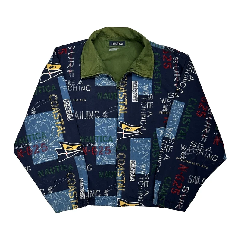 Nautica Jacket - Medium Blue Nylon